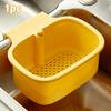 1pc Sink Drain Basket - Duty Hanging Drainer with Overflow Hole, Kitchen Sink Filter, Plastic Sink Strainer for Dishwashing, Prevents Clogs