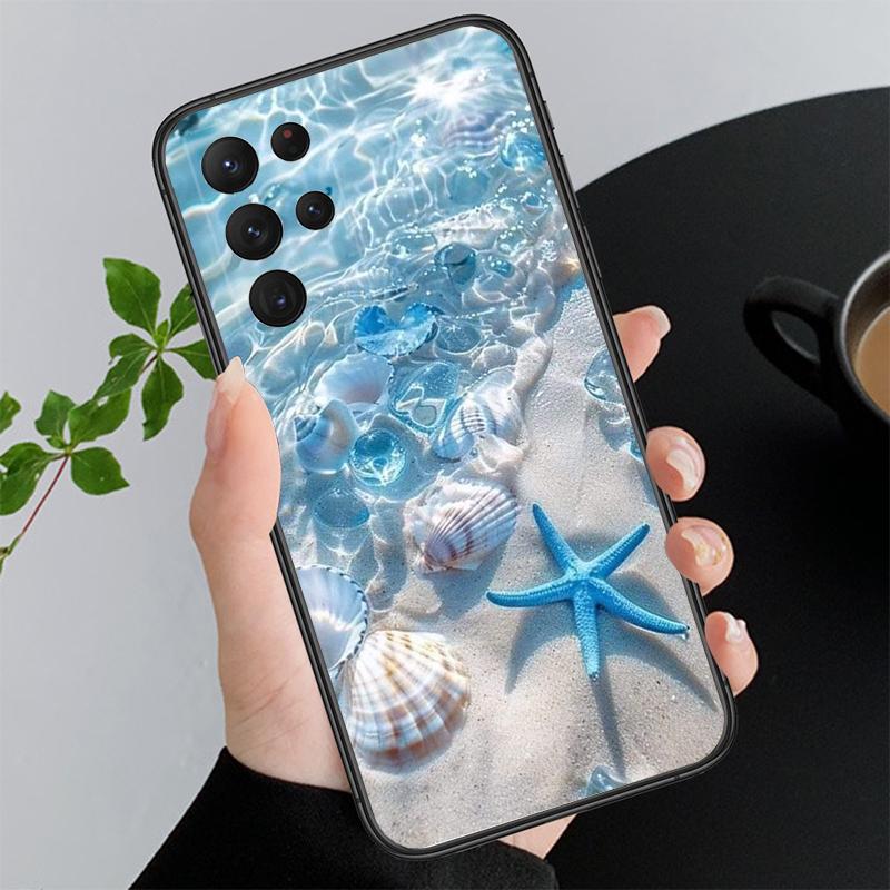 Phone Case For Samsung A17 A55 A16 A56 A35 A15 A53 A54 A33 A34 A25 A05S A52 A52S A07 A26 A06 Ocean Starfish