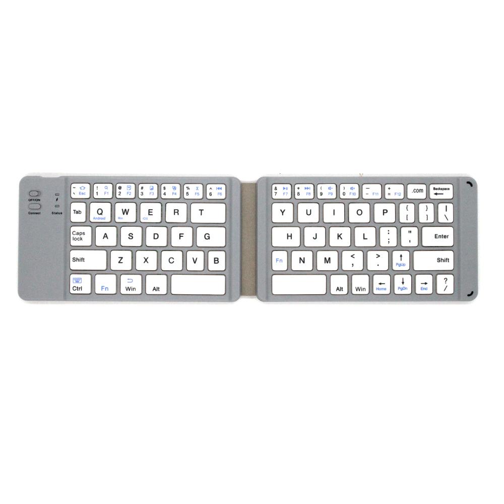 Oem Arabisch Spanisch Taschenformat USB Mini Bluetooth Faltbare Tastatur Doppelt faltbare Tastatur Faltbare Bluetooth-Tastatur