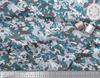 Soimoi Japan Crepe Satin Fabric Two Tone With White Camouflage Print Fabric by the metre 42 Inch