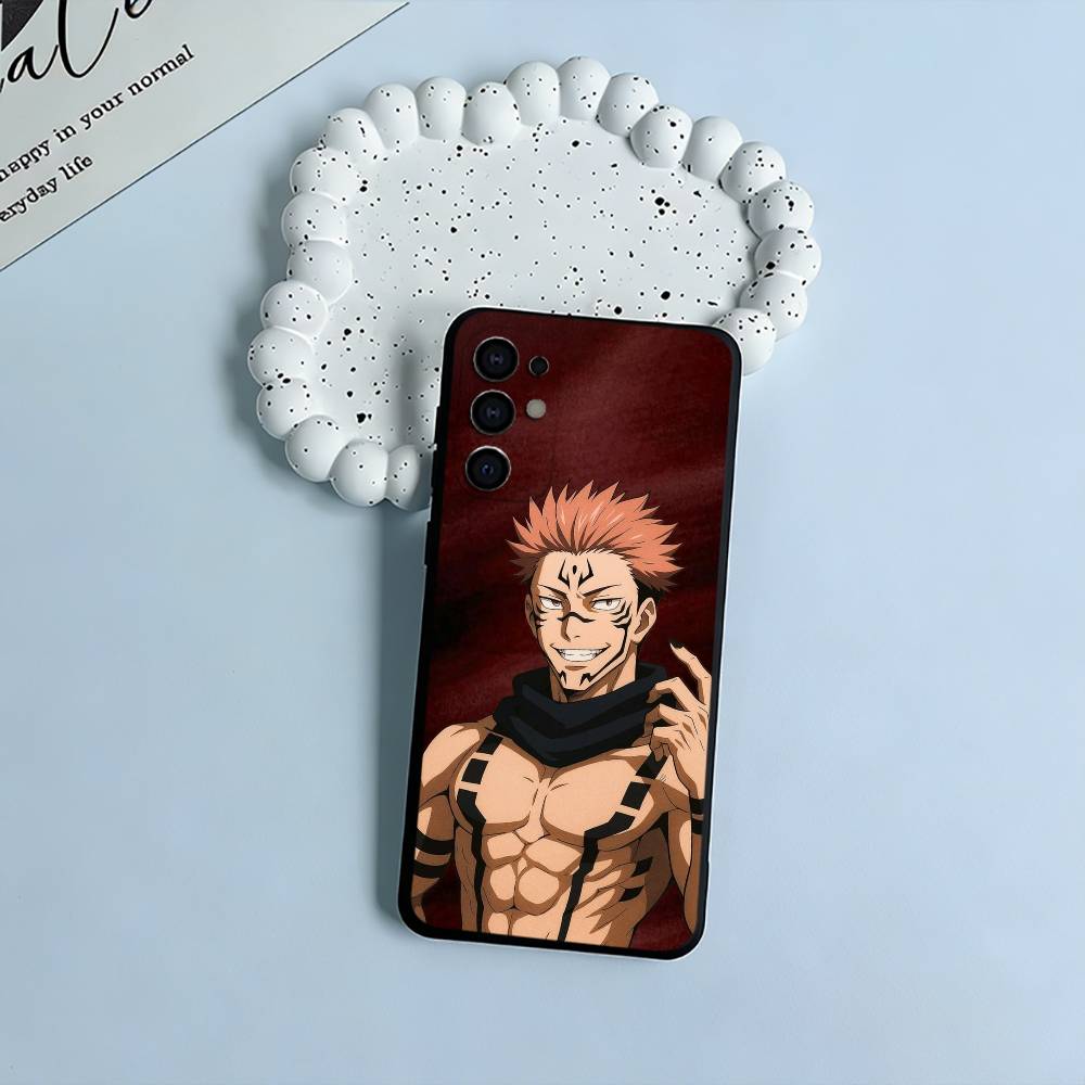Anime main characters-Yuji Itadori Black Soft Silicone Phone Case for Samsung S25, S24, S21, S22, S23, S30, Ultra, S20, FE, Lite