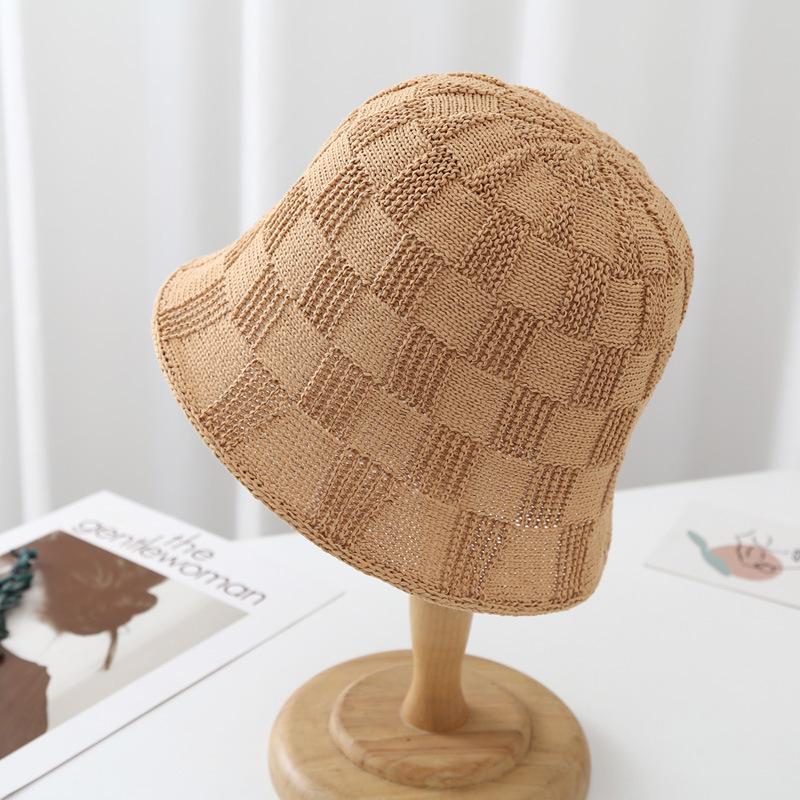 Braided Fisherman Cap Summer Autumn Decorative Bucket Hat for Women UV Protection Panama Sun Caps Vacation Beach Hats