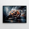 Poster Motorcycle Racer Image Abstraction