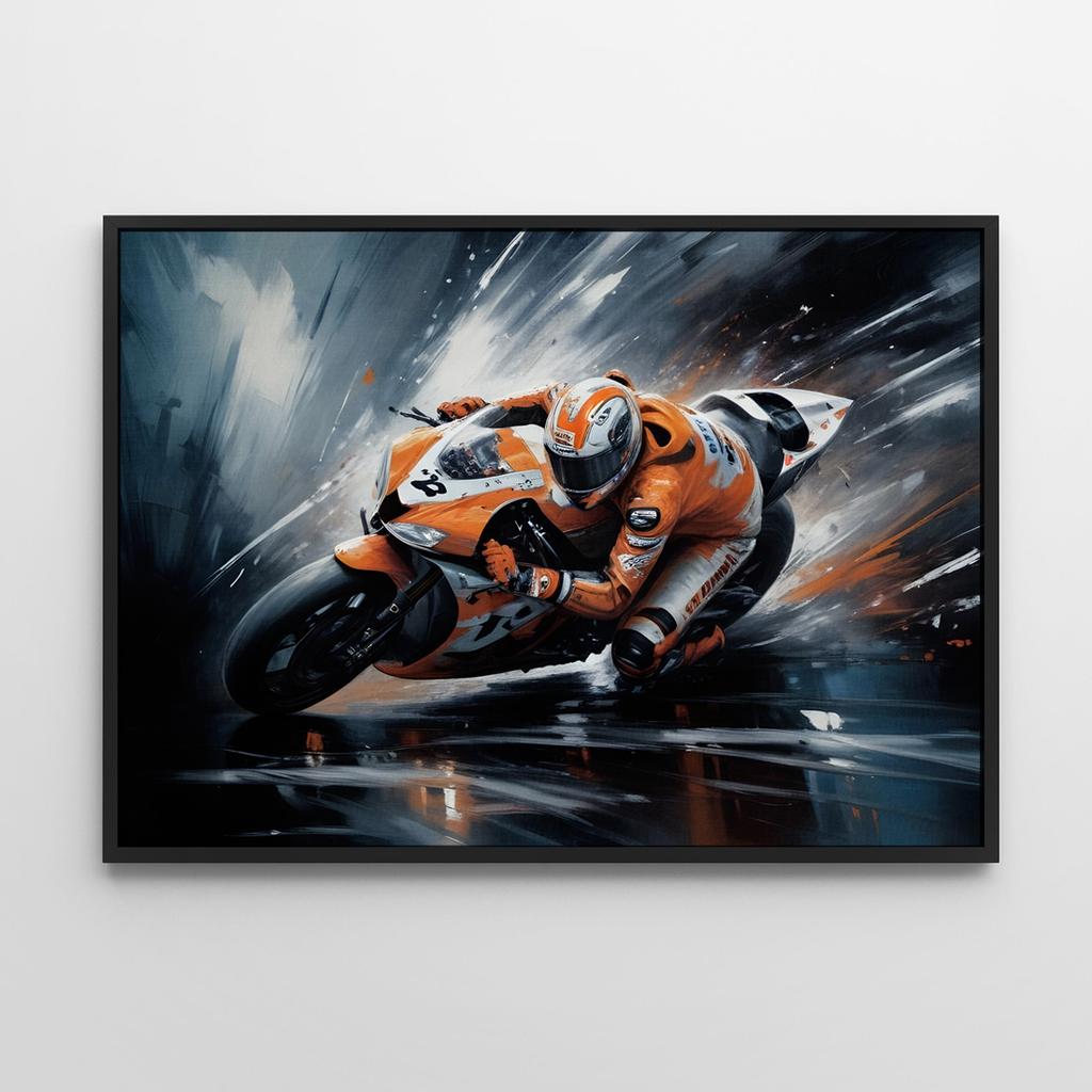 Poster Motorcycle Racer Image Abstraction