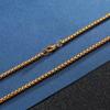 New luxury 45-60cm 18K Gold Filled 4mm Round Chain Necklace for Women Man Wedding Party designer Jewelry 18-24Inch Birthday gift