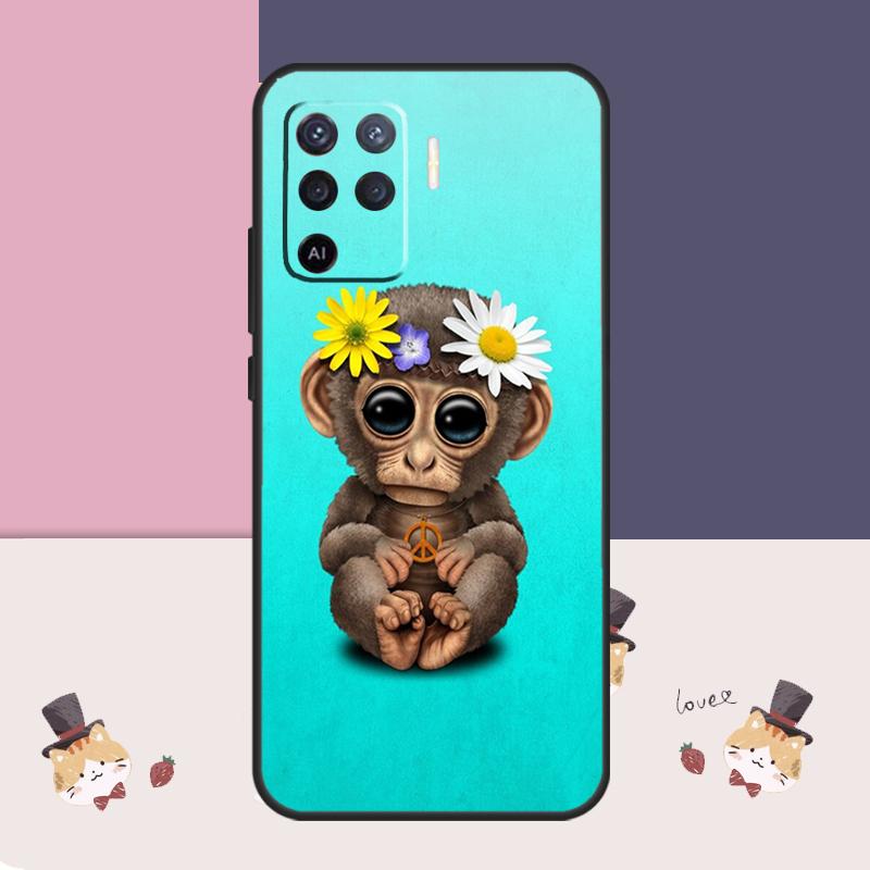 Monkey Gorilla Ape Baby For OPPO A77 A57 A18 A58 A78 A98 A15 A17 A54 A74 A94 A52 A72 A5 A9 A53 S A16 A76 A96 Case