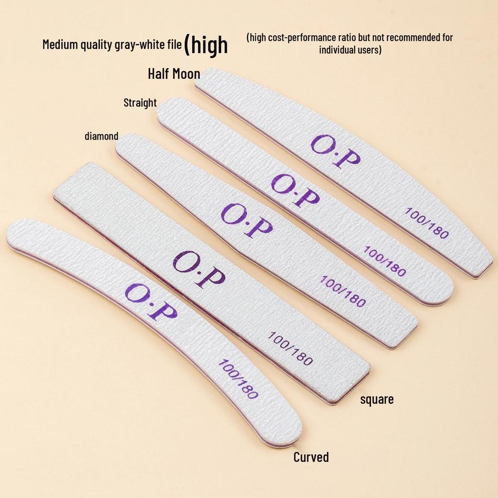 Double-Sided Washable Nail File 100/180 Grit Manicure Buffing Strip