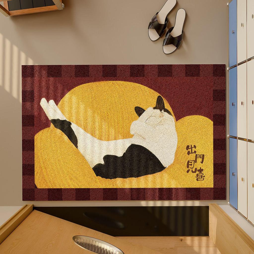 Non-slip Cat Sisal Door Mat - Dirt-resistant, Easy-to-clean Mud Scraper for Entryways