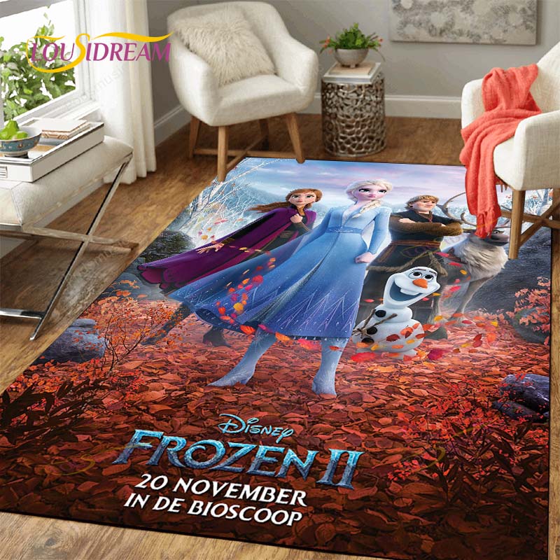 Frozen Carpet Anime Rug Kids Carpets Living Room Tea Table Mats Bedroom Rug Washable Floor Mats Household Area Mat Cute Rug