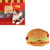 KX4B Plush Pet Hamburger Hat for Ear and Head Protections Halloweens Fun Dog Hat for Small Dogs Cats Warm Winter Headgear Hat
