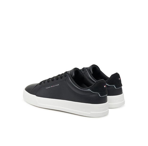 Мужские кроссовки Tommy Hilfiger Th court lth detail ess fm0fm05367 чёрные