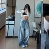 90s Blau High Street Casual Baggy Hosen Frauen Harajuku Oversize Y2k Breite Bein Hosen Weibliche 2000s Mode-Design lose Hosen