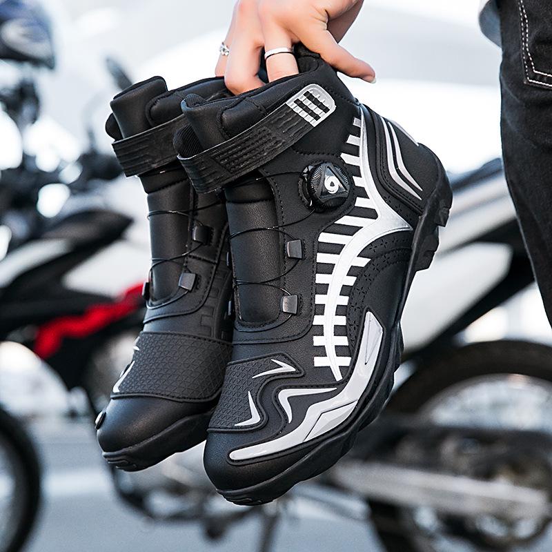Stivali da Moto Off-road per Tutte le Stagioni: Scarpe da equitazione resistenti all'usura, traspiranti e ammortizzanti per uomo e donna