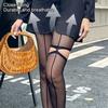 1Pair Vertical Line Hollow Out Female Stockings Personality Tights Asymmetry Leggings Girl Nylon High Pantyhose