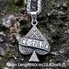 Nowy projekt Poker Ace of Spades naszyjnik dla mężczyzn biżuteria w kształcie serca na prezent