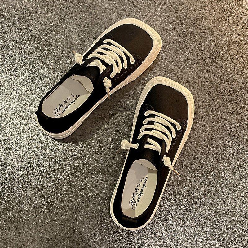 

Холщовые лоферы с широким носком и квадратным носком, женские кроссовки на шнуровке для отдыха, обувь на платформе с леопардовым принтом и зеброй, студенческие кроссовки 39 чёрный