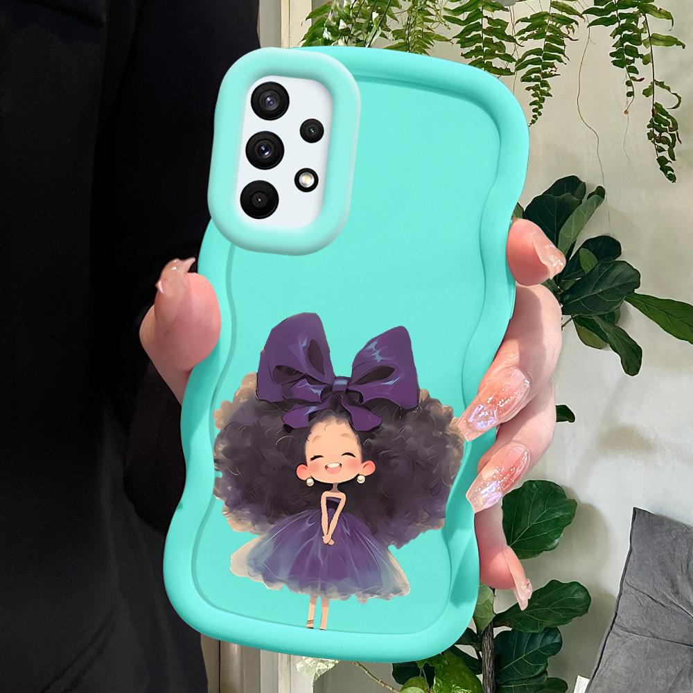 

Окрашенный узор Big Wave Edge Мягкий силиконовый материал Macaron чехол для телефона противоударный защитный резиновый чехол для Samsung Xiaomi Poco Redmi Redmi Note 10 Pro Max синий