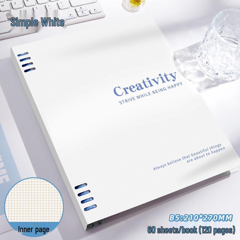 Morandi Color-Blocked B5 Notebook: Vibrant Design, Thick Pages, Versatile for Students
