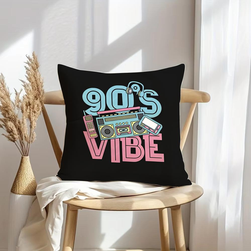 Retro Cassette Tape Cushion Cover Soft Plush Throw Pillow Cover  DoubleSided Decorative Cushion Case  Sofa Bedroom Home Decor
