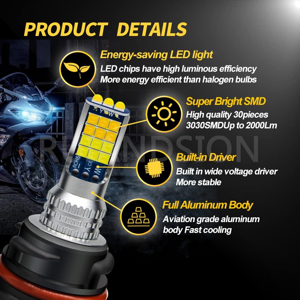 Ruiandsion PH11 LED Headlight Bulb Compatible with DC10-30V Super Bright