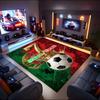 1PC Custom Name "Portuguese Soccer Legend" Theme Floor Mat Ideal for Living Room, Game Rooms, Office, Bedroom,Floor Mat Playful Design
