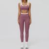 Completo da Yoga da Donna Transfrontaliero: Color Block Nude Feel, Vita Alta Costolata, Abbigliamento Sportivo Fitness Versatile