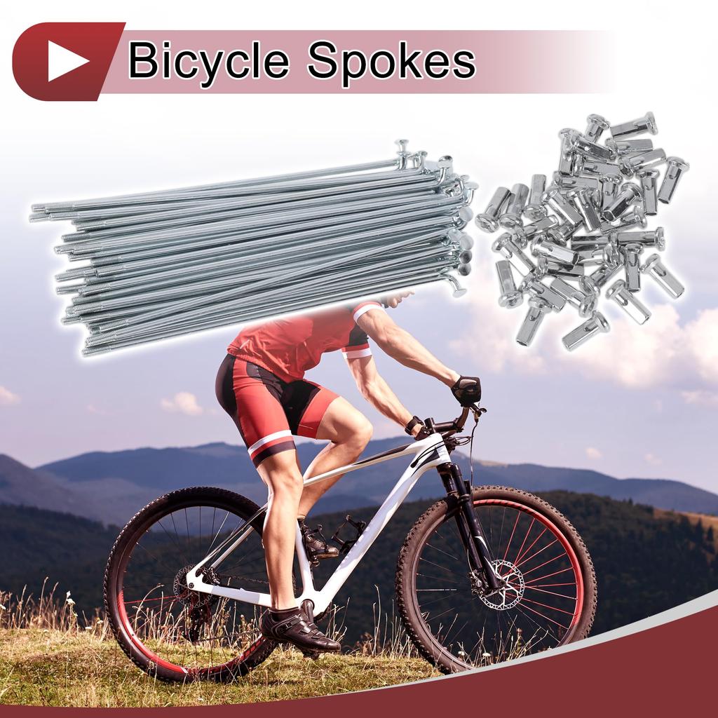 A ABSOPRO 36 Sets 12G Bicycle Spokes 125mm Bicycle Wheel