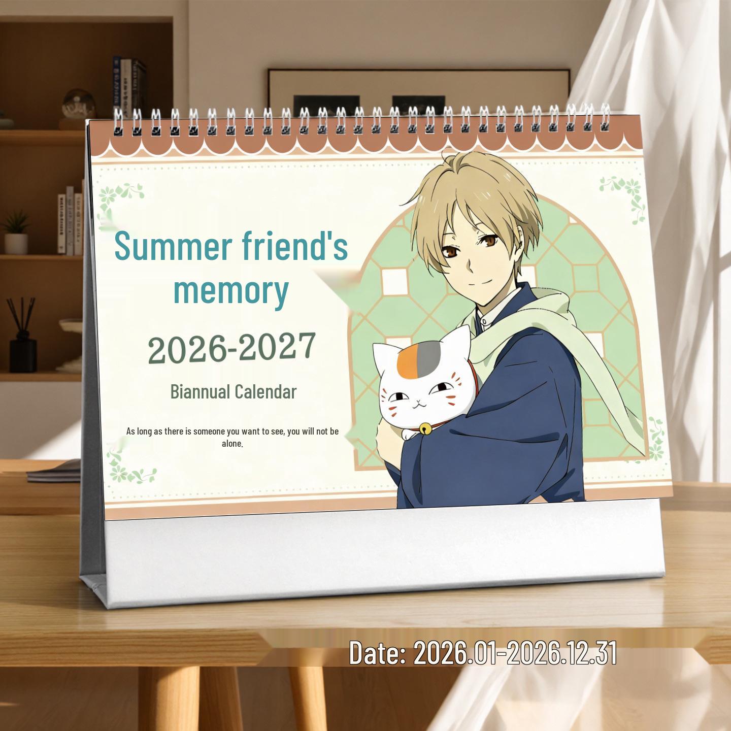 Natsume s Book of Friends 2026 Desk Calendar: Student & Office Countdown Planner