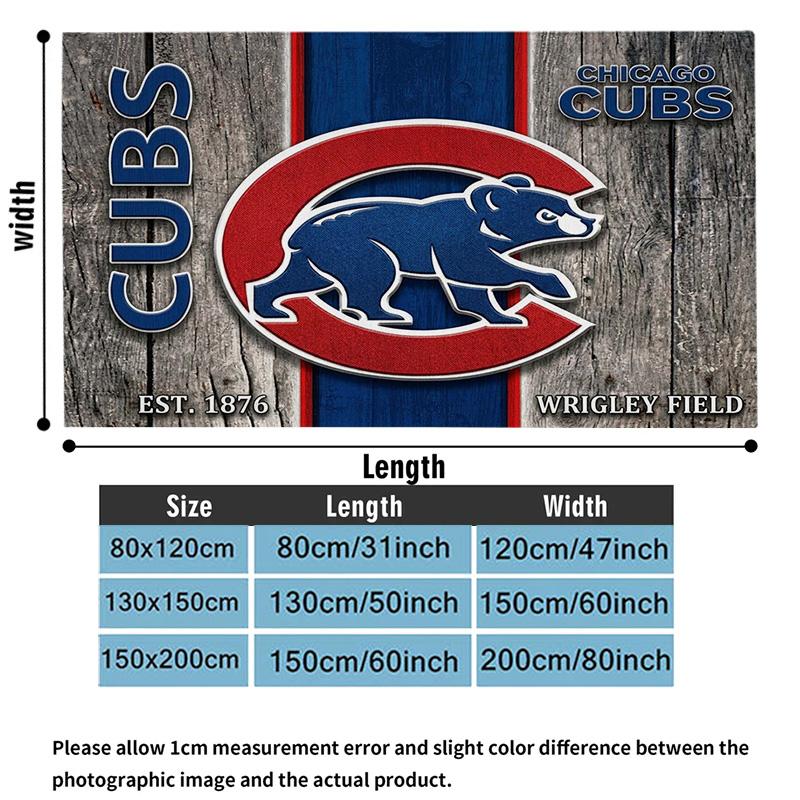 Chicago Cubs Print Flannel Blanket High Quality Warm Comfortable Cover for All Seasons Perfect for Gifts Home Decor