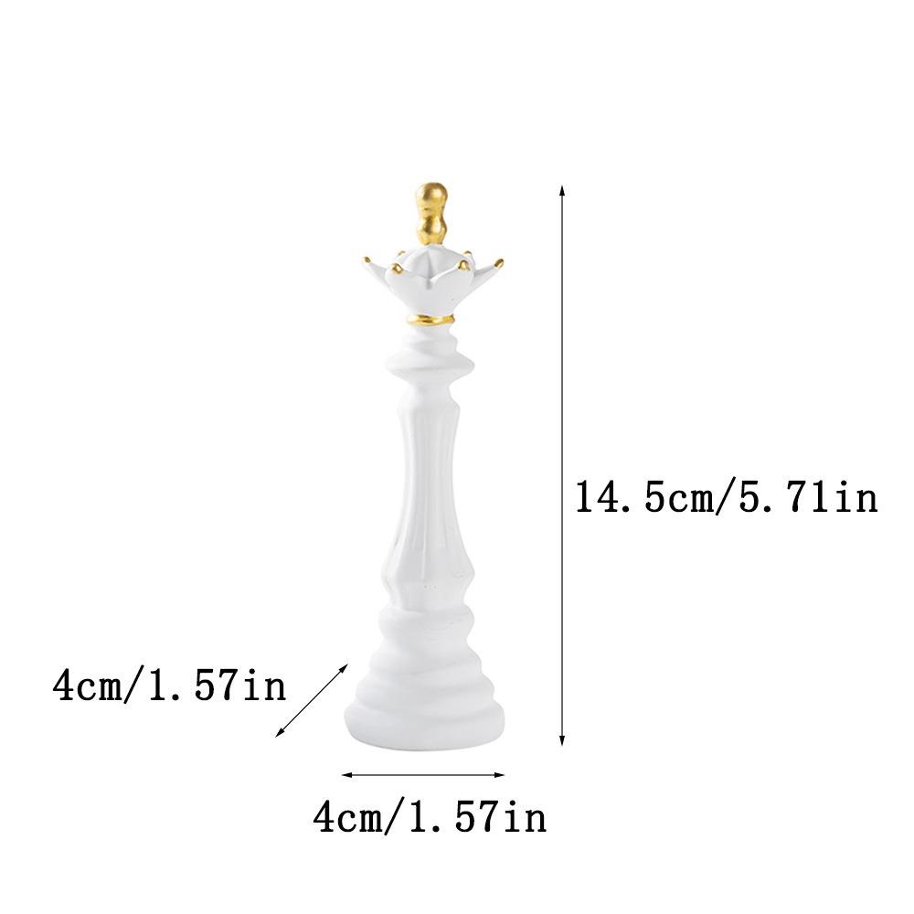 2026 Trending Chess Decor Set,King Queen Knight Chess Piece Decor Sculpture Ornament Collectible Figurine for Home House Office
