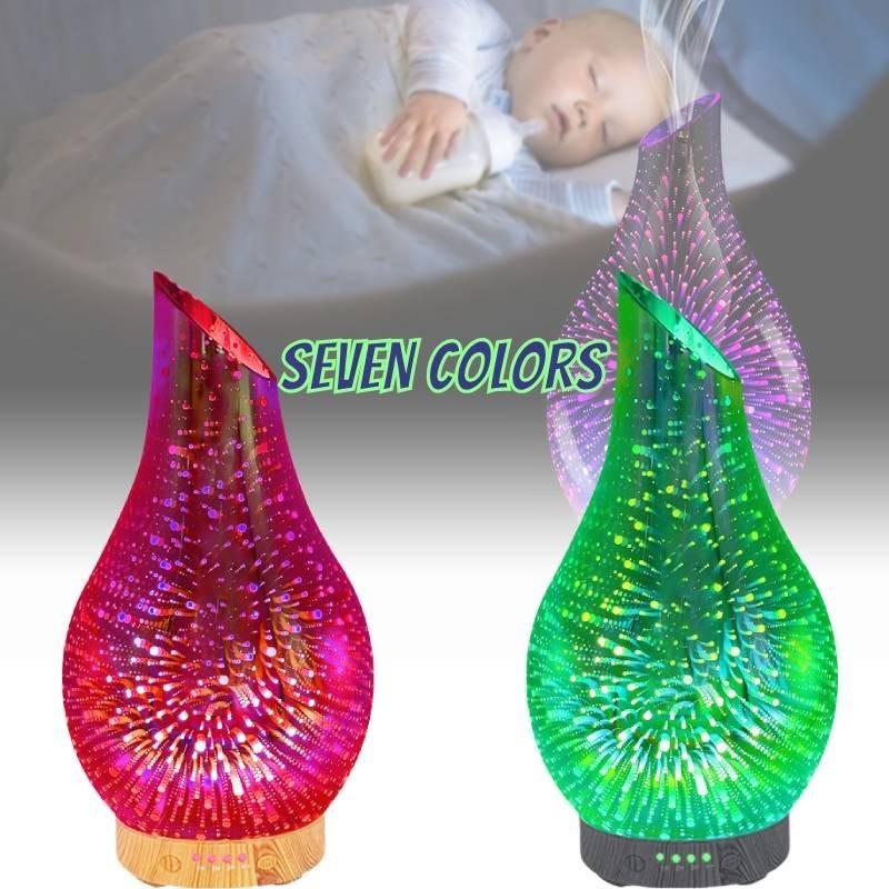 Seven Vase Humidifier Color Led Night Lights Essential Oil Diffuser Home Quiet