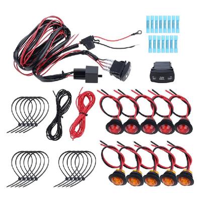 1Set ATV UTV Rocker Switch Turn Signal Kit Motorcycle Turn Signal Kit For Polaris RZR Ranger Yamaha Rhino Viking Kawasaki Teryx