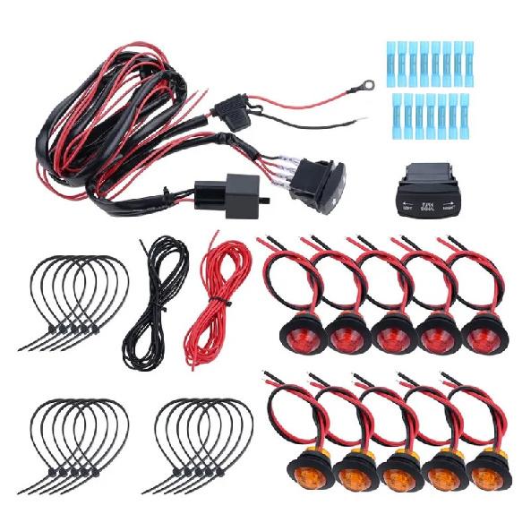 

1 комплект комплекта светодиодных переключателей-тумблеров и указателей поворота для квадроциклов UTV, комплект указателей поворота для мотоциклов, для Polaris RZR Ranger Yamaha Rhino Viking Kawasaki Teryx