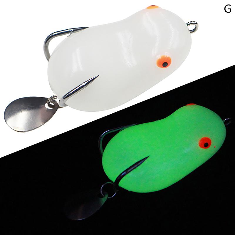 4cm 7.3g Topwater Wobblers Swimbait Mini Artificial Soft Frog Fishing Lure Spinner Bait Metal Sequin Double Hook Frog Bait
