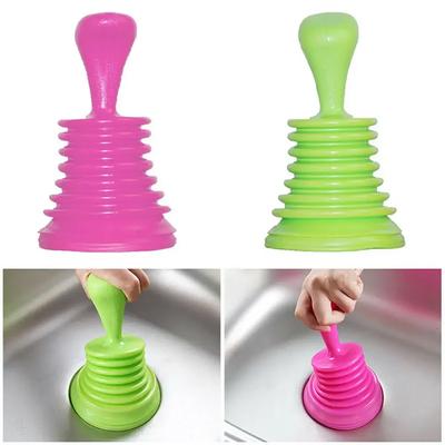1PC Kitchen Toilet Drain Plungers Bath Sink Power Pipe Dredging Tool Suction Cup Plug Toilet Bathroom Tools Random Color Toilet