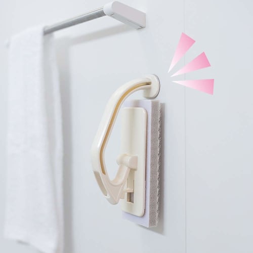 Azuma Bathroom Cleaning Brush, Bathroom Floor Cleaner, Sponge Surface: Approx. 7 X 16 Cm, Perfect for Cleaning Uneven Floors, Pointy Brush Reaches Dee