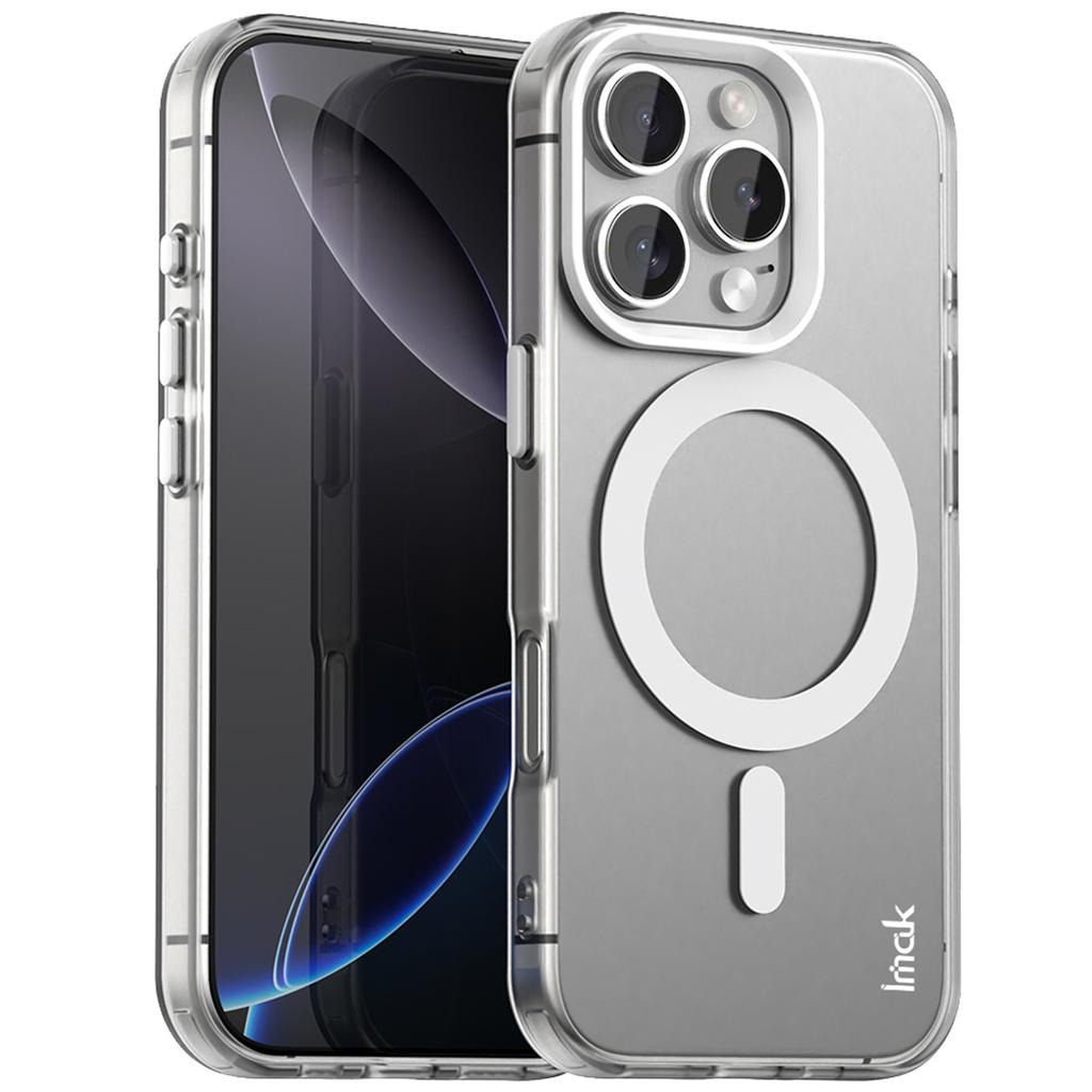 IMAK For iPhone 16 Pro Case Compatible with MagSafe Candy Color Anti Drop TPU+PET Back Cover