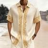 Trendy Neon Heart Print Short Sleeve Shirt, Stylish Casual Summer Wear