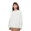 Li Ning Logo Print Letter Warm Pullover Loose Sweatshirt Unisex Sweatshirt White YWDU485-1