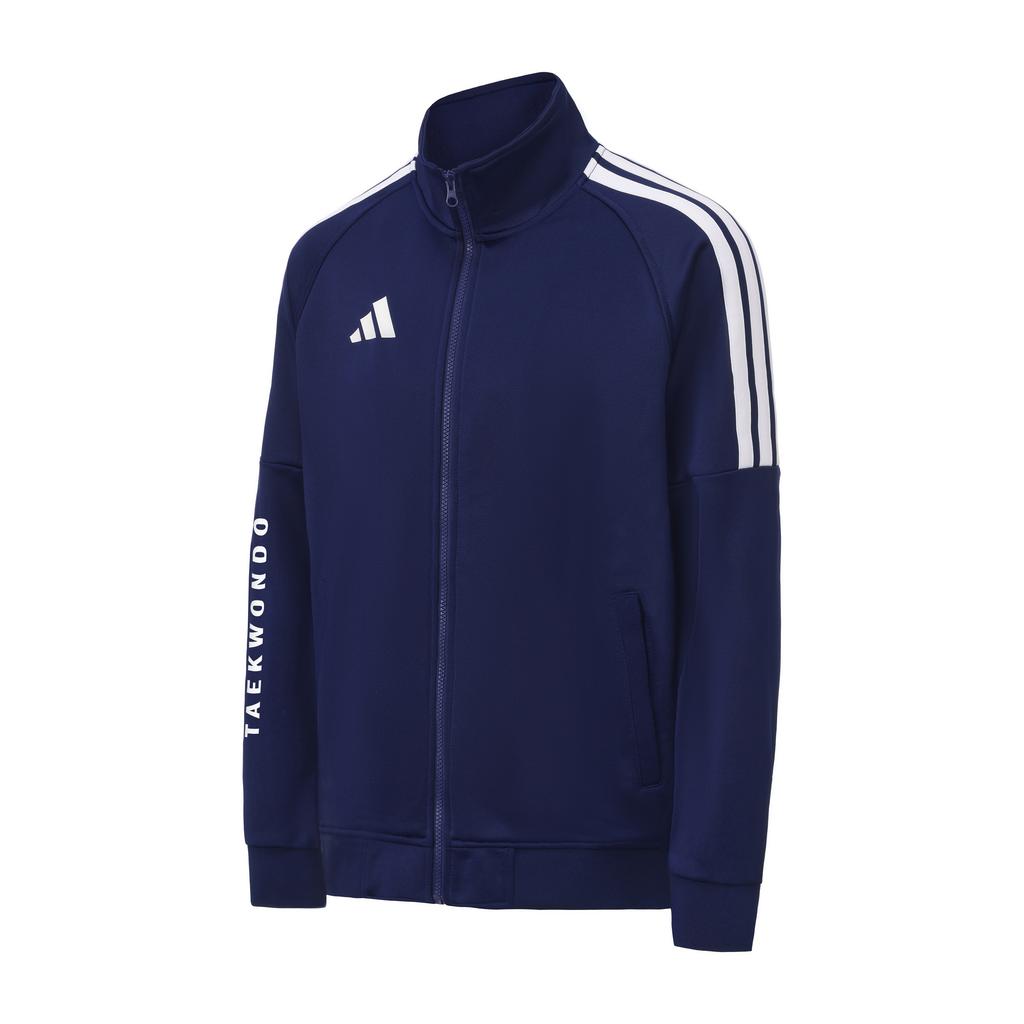 Adidas Taekwondo 3-Stripes Classic Retro Straight Leg Pants Jacket Two-Piece Casual Sports Suit Unisex Suit Navy-Blue TR30JR1TK-DBW+TR30PR1TK-DBW