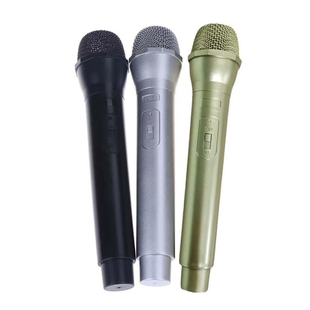 Realistic Prop Microphone Singing Practice Kids Microphone Toy Fake Prop Mic Dance Shows