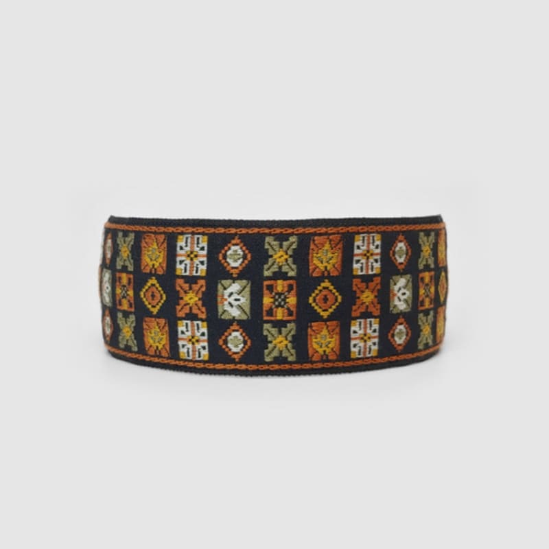 LALA Geometric Diamond Ethnic Hairband P-Brown