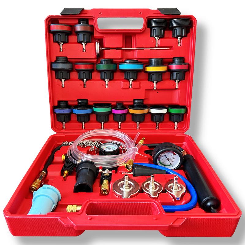 28-Piece Car Radiator Pressure Tester and Coolant Leakage Detection Kit