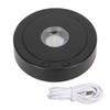 LED Rotating Display Base Black 360 Degrees 80s Circle Battery Or USB Power Turntable Display Stand for Crystals Glass