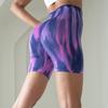 Dámske Joga Nohavice s Vysokým Pásom a Tie-Dye Vzorom - Broskyňové Zadky, Zdvíhajúce Boky, Trendy Fitness Oblečenie