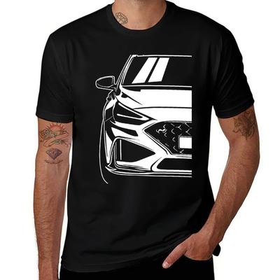 Car Illustration of a i30N I30 T-Shirt Cotton T Shirts High Quality T Shirts for Man Graphic Vintage T-Shirt