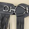 Jeans Decor Rivets Belt Vintage Punk Belt Exaggerated Tassels Waistband  Jazz Dance Accessory