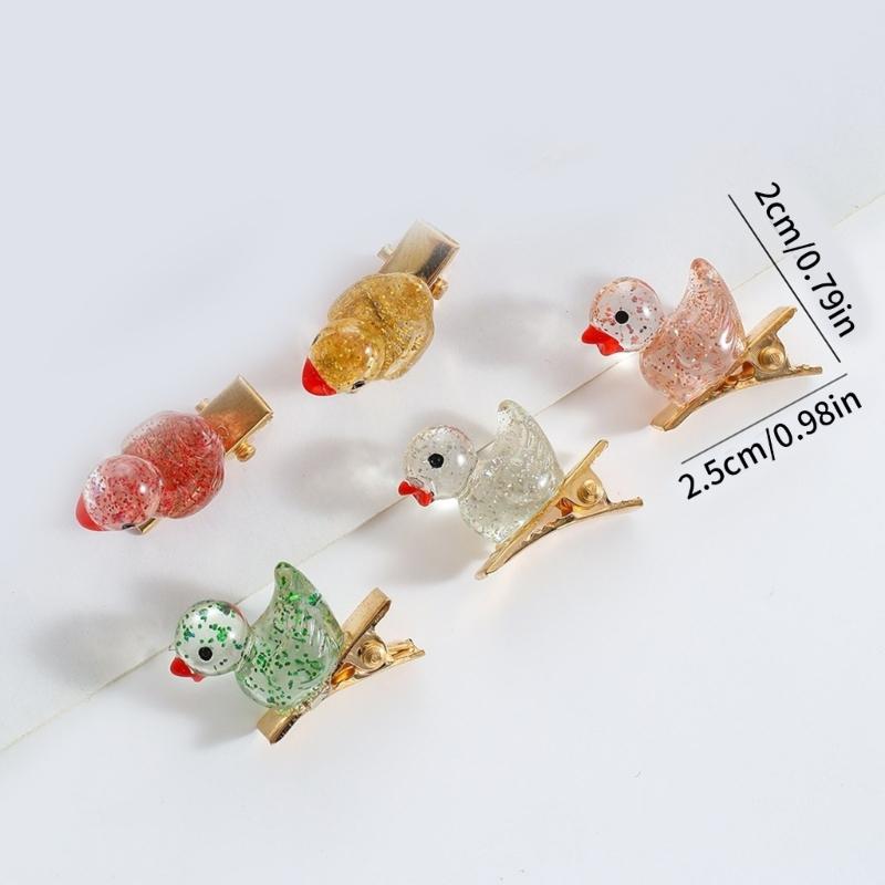 10PCS Yellow Duck Hair Clip Set Cute Duckling Hair Accessories Cartoon Hairpin for Kids Girls School Family Party