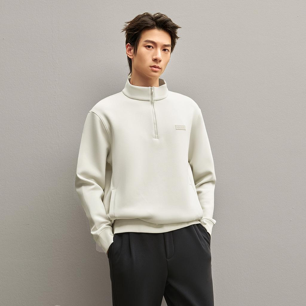 HLA Sweatshirts Men's Beige Apricot C1 Half Turtleneck Moderate Other HNZWD3J121A