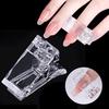 5Pcs Transparent Nail Fixed Clips Quick Building Nail Tips C Curve Shaping Clip Fixing Clip Tool for Acrylic Gel Nail Kit Extension
